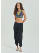 Black Women's Shalwar with Gimp Detailed Elastic Pocket on the Leg 4480